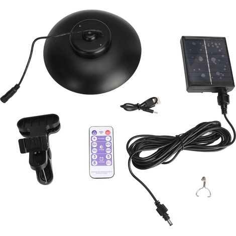 Solarleuchte Für Sonnenschirme – Verstellbare Led-beleuchtung Mit Fernbedienung, Akkuanzeige Und Usb-ladefunktion