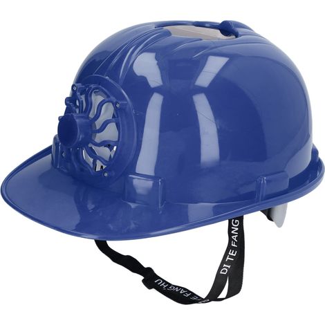 Belüfteter Schutzhelm Mit Solarventilator – Dunkelblau, Leicht Und Atmungsaktiv Für Die Arbeit Im Freien