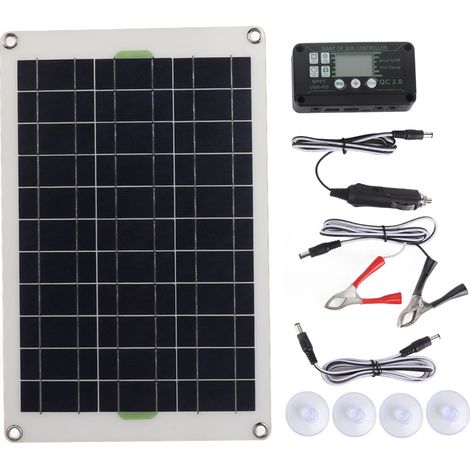 50-w-solarset Mit 30-a-regler Für Wohnmobile, Boote Und Outdoor-freizeit – Monokristallines Panel