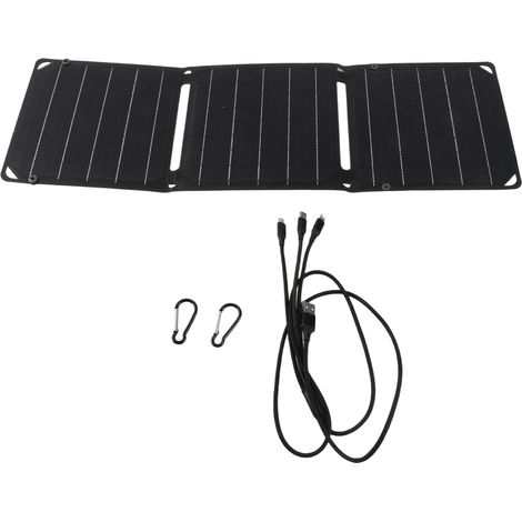 Tragbares 30-w-solarpanel, Faltbar Und Wasserdicht (ip68) Mit Zwei Usb-ausgängen Für Camping Und Wandern