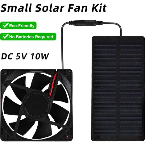 Solar-außenventilator Mit 3000 U/min, Ip65 Wasserdicht, Für Zuhause, Camping, Gewächshaus Oder Van – Komplettset Mit Solarpanel Und Mini-ventilator