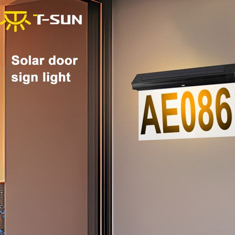 Solarbetriebenes Türlichtpanel – Ip65 Wasserdicht, Digitalanzeige Mit Einstellbarer Farbtemperatur (3000k/6000k), Wandmontage