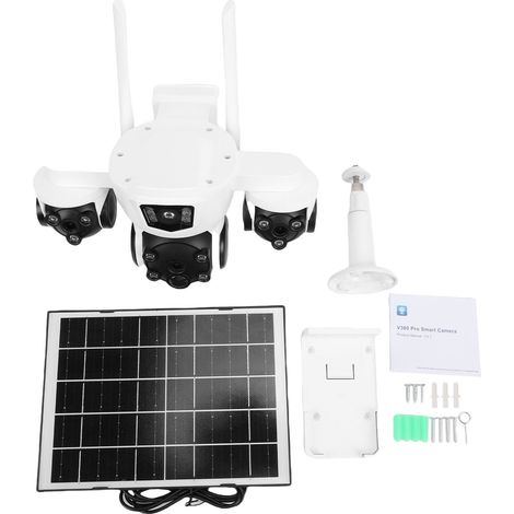 Solarbetriebene Sicherheitskamera Für Den Außenbereich Mit 3 Objektiven, 4g, Ptz-funktion, Bewegungsmelder Und 8000-mah-akku