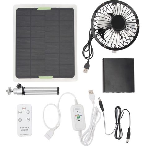 20-w-solarventilator Für Gewächshaus Und Hühnerstall – 15 Cm, Inklusive Fernbedienung, Einfache Installation