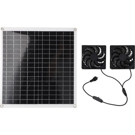 Tragbarer 20-w-12-v-solarventilator Mit Monokristallinem Photovoltaikmodul – Belüftungsset Für Den Außenbereich