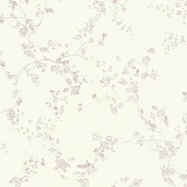 Bricoflor Florale Tapete in Creme Rosa Vlies Blumentapete mit Zweige Design für Schlafzimmer und Esszimmer Romantische Vliestapete mit Kirschblüten