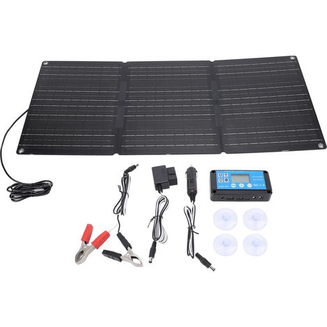 Tragbares, Faltbares 100-w-solarpanel Mit Integriertem Controller, Wasserdicht Und Obd-kompatibel Für Camping