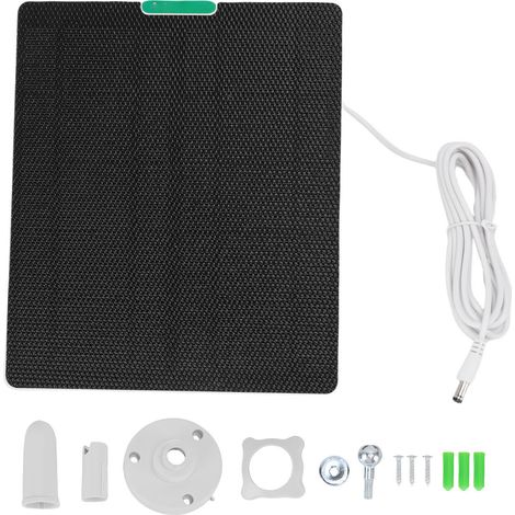 10-w-solarpanel Für Ring-, Blink- Und Reolink-sicherheitskameras – Dc5521-schnittstelle, Weißes Etfe-material