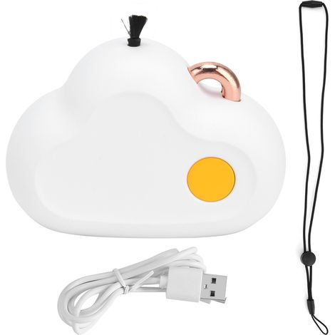 Tragbarer Mini-luftreiniger In Wolkenform, Weiß, 480 Mah, 32 Stunden Akkulaufzeit, Leise (18 Db), Usb-aufladung