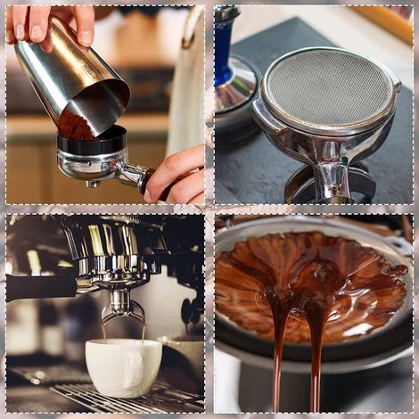 Wiederverwendbarer Kaffeefilter Aus Edelstahl 304, Doppellagig, 100 Μm Filterfeinheit, 53,5 Mm Durchmesser, Passend Für Filterhalter