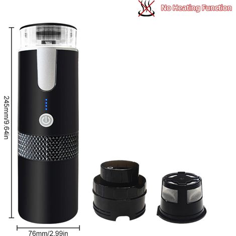 Tragbare Elektrische Espressomaschine, 170 Ml, 1200 Mah Akku, Keine Heizfunktion