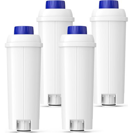 4er-pack Wasserfilter Für Delonghi Dlsc002 - Ersatzfilterkartusche Für Magnifica Evo, Dinamica, Eletta, Ecam, Etam Kaffeemaschinen - Wasserenthärter Mit Aktivkohle (blau)