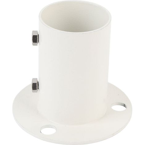 Befestigungswinkel Für Aufstellpoolleiter – Edelstahl, 38 Mm Durchmesser, Weiß
