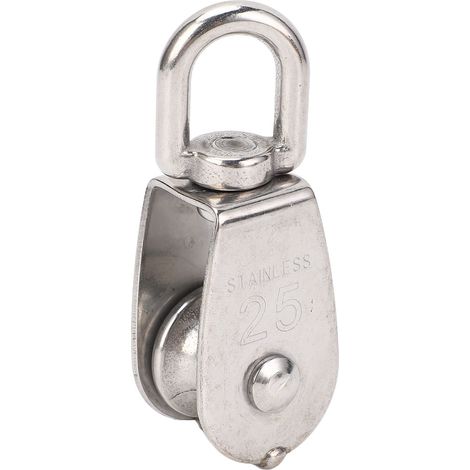 Einzelne Schiffsrolle Aus Edelstahl 304, Größe M25 – Max. Belastung 150 Kg, Geeignet Für Seile ≤ 11,6 Mm