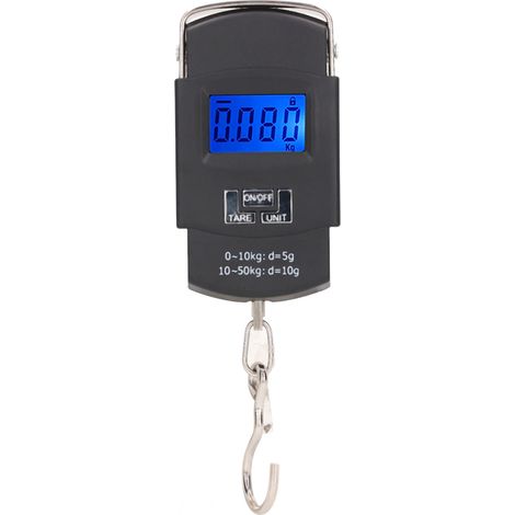 Tragbare Digitale Waage Für Koffer, Taschen Und Fisch – 50 Kg, Lcd-bildschirm, 4 Einheiten (kg/lb/oz/jin)