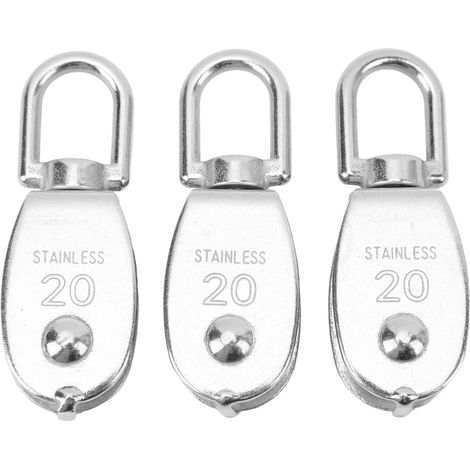 Einzelrolle Aus Edelstahl 304, M20, 3-teilig, 360°-drehung, 75 Kg Traglast
