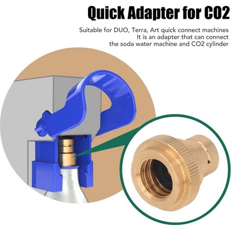 Schnell-co2-adapter Für Sodastream Duo/terra/art – Tr21-4 Messinganschluss Mit Beiliegender Dichtung
