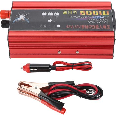 800-w-solarwechselrichter Für Autos – 48 V/60 V Gleichstrom Auf 220 V Wechselstrom, Modifizierte Wellenform, Aluminium