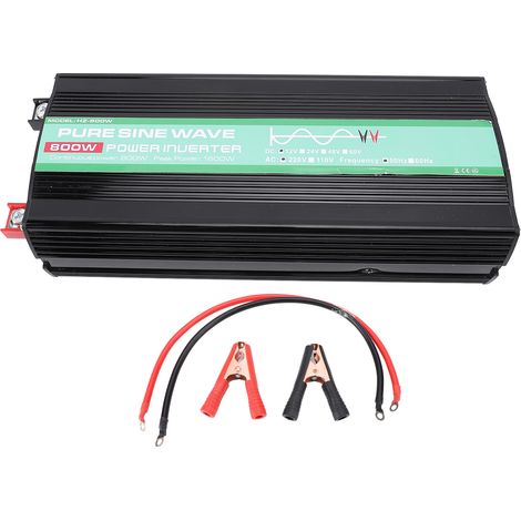 800w 12v Sinus-wechselrichter Für Auto Und Solarenergie Mit Lcd-bildschirm, Universalstecker Und Zwei Usb-anschlüssen