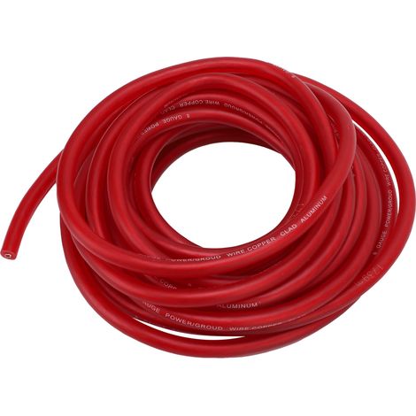 7,62 M (25 Fuß) Langes Rotes 8 Awg Kfz-kabel Für Strom, Masse, Batterie, Autoradio Und Lautsprecher