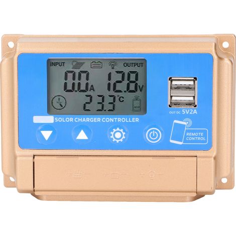 50a 12v/24v Mppt-solarladeregler Mit Lcd-bildschirm Und Bluetooth, 5v 2a Usb-ausgänge