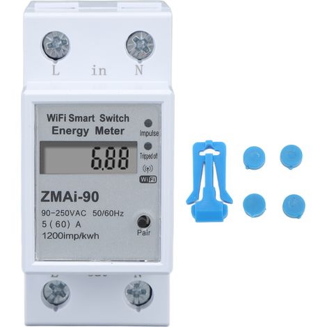 Intelligenter Wlan-einphasen-energiezähler Mit App-steuerung – 110–230 V, Echtzeitüberwachung
