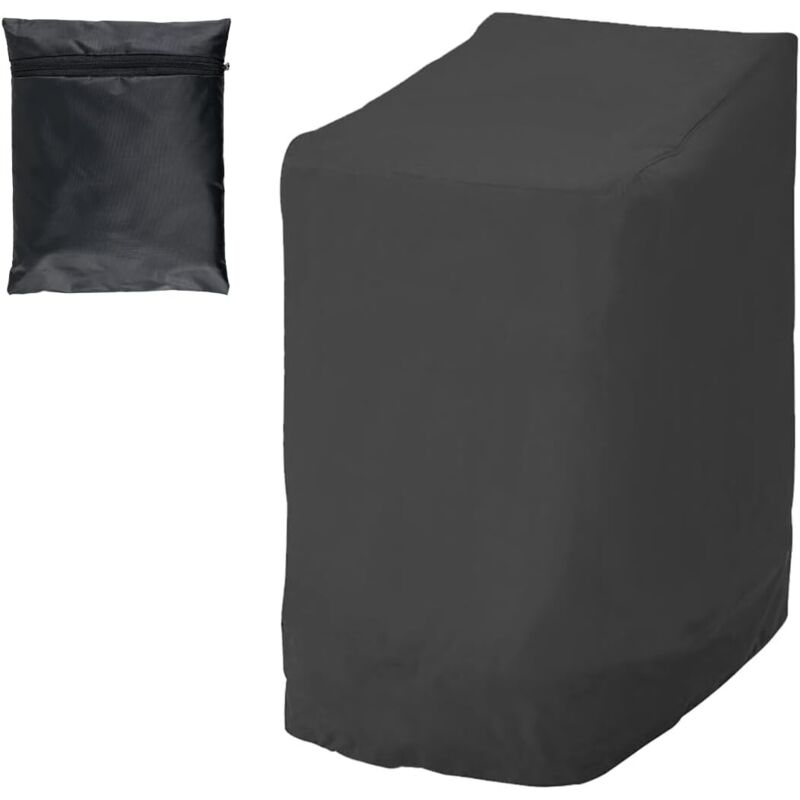 Schutzhülle Für 3-sitzer-gartenbank (163 X 66 X 63/89 Cm) – Wasserdicht Und Uv-beständig – Silbernes 210d Oxford-gewebe – Schwarzer Gartenmöbelschutz
