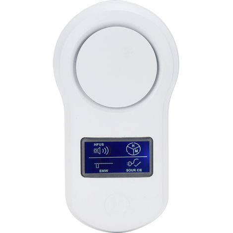 Bg305 Multifunktionales Ultraschall-abwehrgerät Für Mäuse, Mücken Und Insekten – Lcd-bildschirm, 150 M², Weiß