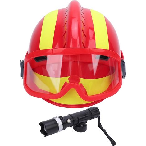 Professioneller F2-rettungshelm Aus Polycarbonat Mit Belüftung Und Integrierter Lampe – Rot