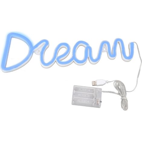 Dream Led-neon-lichterkette – Dekorative Wandlampe Für Schlafzimmer, Wohnzimmer Oder Eventdekoration (usb-/batteriebetrieben)
