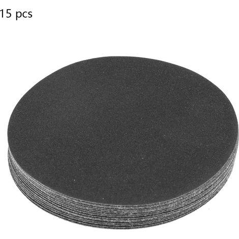 Rundschleifpapier, 125 Mm Durchmesser – 15 Stück, Körnungen 180/400/1500/5000/10000, Pflanzenfasern, Für Nass- Und Trockenschleifen