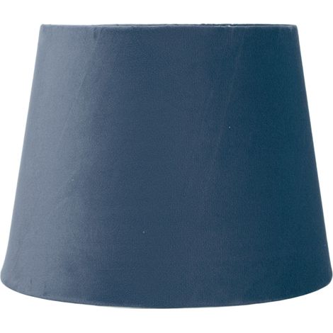Blauer, Konischer Samt-lampenschirm Für Tisch- Oder Stehlampe – Kompatibel Mit E14/e27