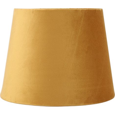 Konischer Lampenschirm Aus Goldfarbenem Samt Für Tisch- Oder Stehlampe – E14/e27