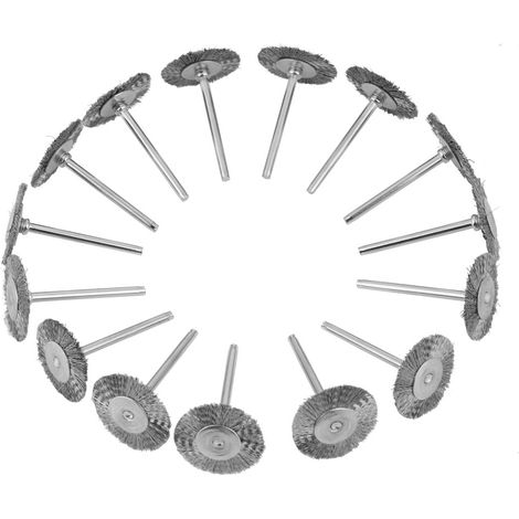 Mini-stahldrahtbürste Für Rotationsschleifer – 15 Stück, 3 Mm Schaft, 25 Mm Durchmesser