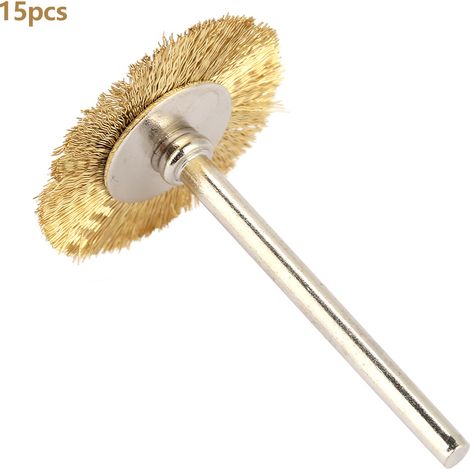 Kupferdraht-polierbürste Für Rotationsschleifer – 15 Stück, 3 Mm Schaft, 25 Mm Durchmesser