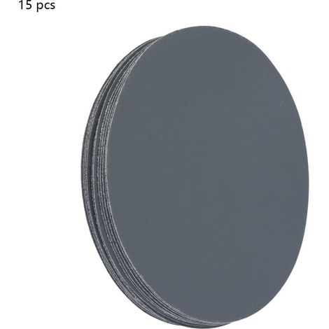 5-zoll (125 Mm) Rundschleifpapier – 15 Stück, Körnung 180/400/1500/5000/10000, Pflanzenfasern, Nass-/trockenanwendung