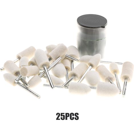 Set Mit 25 Filzpads Für Rotationspoliermaschinen + Grüne Poliercreme – Ideal Für Edelstahl, Glas Und Schmuck