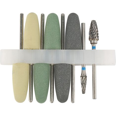 Set Mit 8 Zahnärztlichen Polierbohrern Aus Silikon Und Wolframstahl Für Kunststoff, Acryl Und Keramik