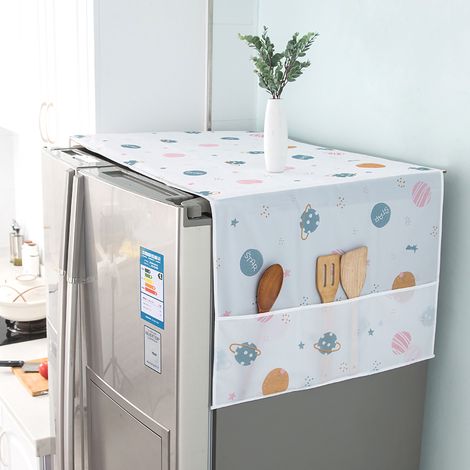 Wasserdichte Peva-abdeckung Für Kühlschrank Und Waschmaschine Mit Planetenmuster, 54 X 130 Cm, 3 Taschen