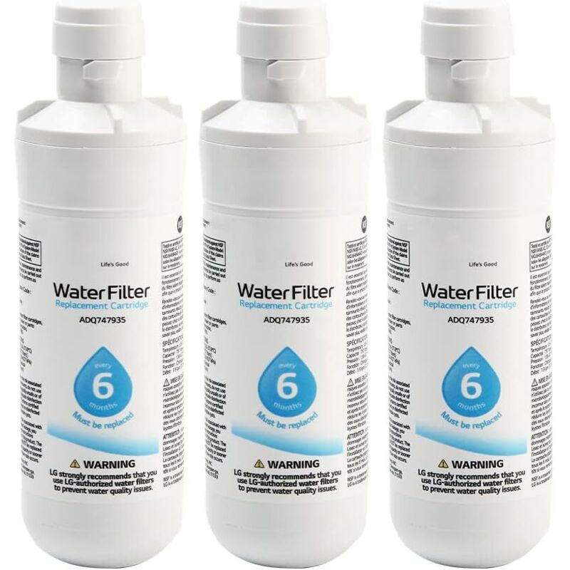 3er-pack Wasserfilter Für Lg Kühlschränke Im Amerikanischen Stil – Kompatibel Mit Lt1000p, Lt1000pc, Lt1000pcs – Ersatzfilterkartusche Adq747935, Mdj64844601 – Hochleistungs-kühlschrankfilter