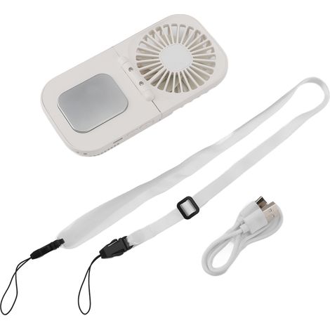 Wiederaufladbarer, Tragbarer Usb-ventilator Mit 2000 Mah Kapazität, Halbleiterkühlung Und Faltbarem Design