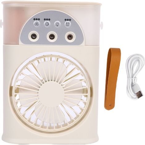 Wiederaufladbarer, Tragbarer Luftkühler, 4000-mah-akku, 3 Geschwindigkeitsstufen, 3 Sprühdüsen, 250-ml-tank