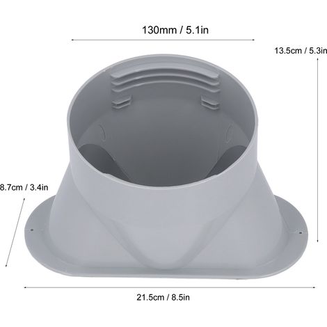 5-zoll (130 Mm) Abluftanschluss Für Tragbare Klimaanlagen – Fensteradapter Mit Rechts-/linksgewinde Aus Abs