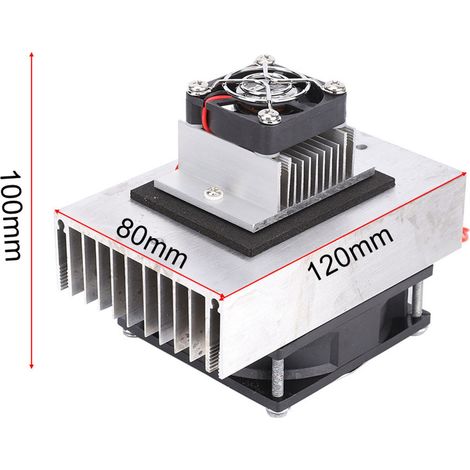 Mini-klimagerät/kühler, 12 V Dc, 60 W Peltier-modul, Modell Xh-x200, Aluminium, 120 X 100 X 80 Mm