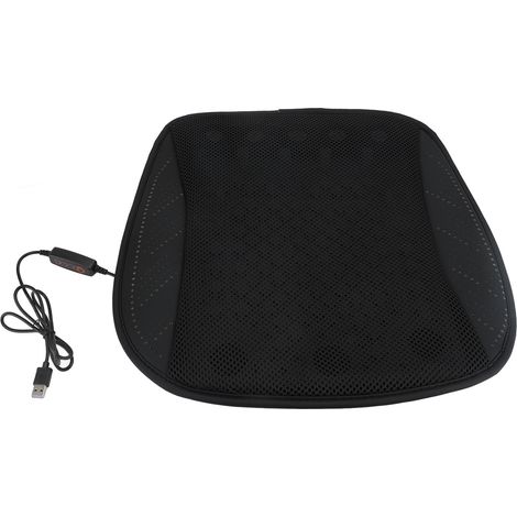 Belüftetes Sitzkissen Mit 5 Usb-lüftern, 3 Geschwindigkeitsstufen, Schwarz – Modell By-1247