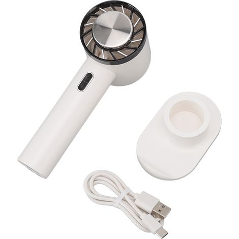 Tragbarer, Per Usb Aufladbarer Ventilator Mit Halbleiterkühlung, Weiß, 2200 Mah