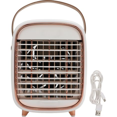 Retro-tischventilator Mit Sprühfunktion, 3 Geschwindigkeitsstufen, Integriertem 2000-mah-akku, 240 Ml Wassertank, Usb-anschluss
