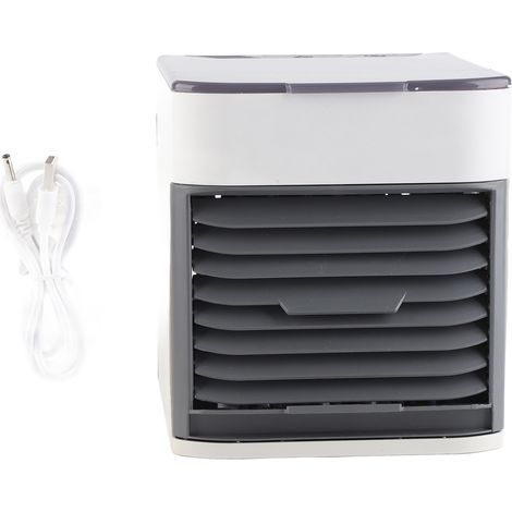 Tragbarer Usb-luftkühler Mit Befeuchtungs- Und Reinigungsfunktion, 500-ml-wassertank, 3 Geschwindigkeitsstufen, Leise