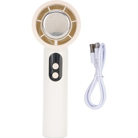 Tragbarer, Wiederaufladbarer Ventilator Mit Kühlplatte, Leiser Betrieb, 3600-mah-akku, Beige