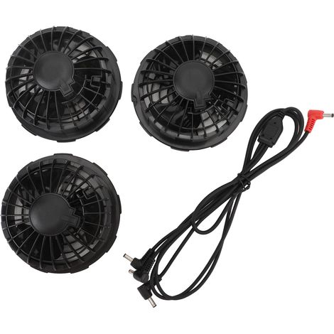 3-teiliges Set Mit Klimatisierten Westenventilatoren, 7,4 V Gleichstrom, Bürstenloser Kupfermotor, 3 Geschwindigkeitsstufen, Leicht Und Leise
